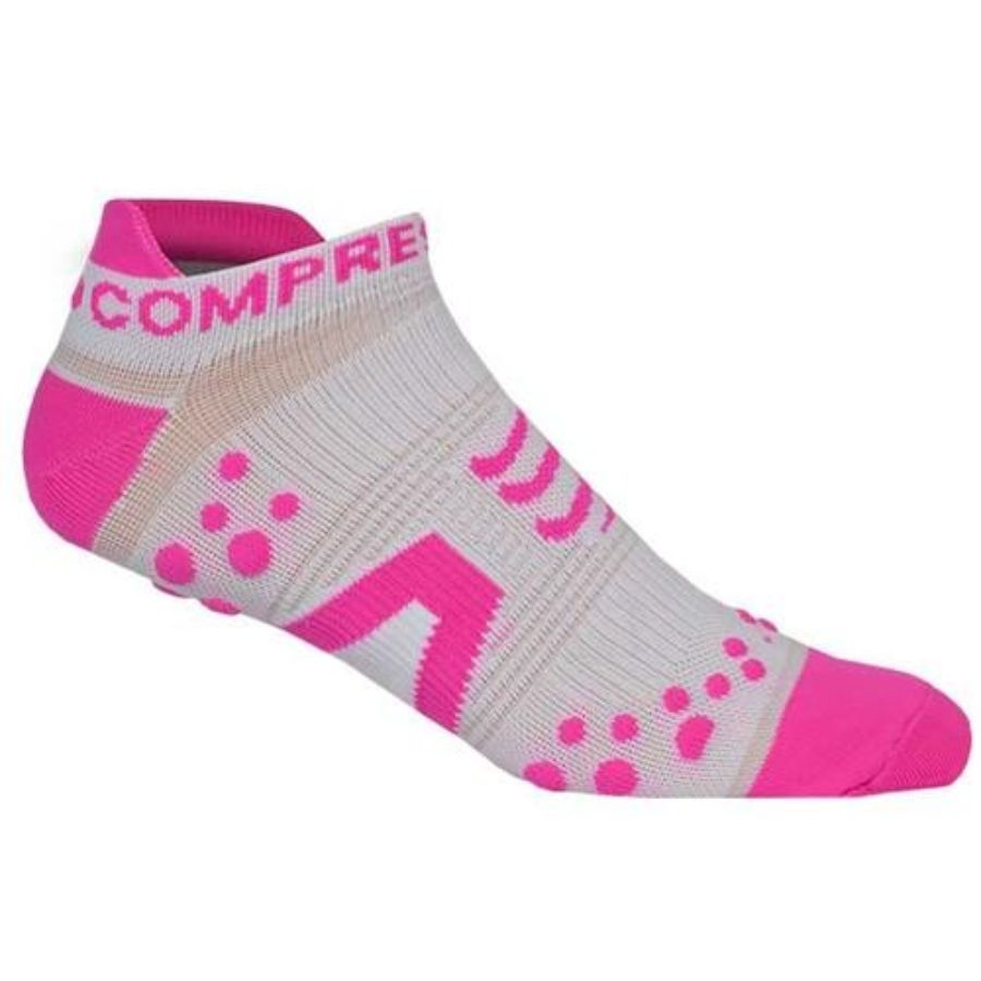 Vớ chạy bộ , chạy trail Compressport Racing socks V2 RUN LOW - Trắng