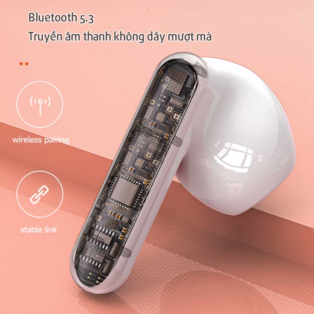 Tai Nghe True Wireless Smart Touch Bluetooth V5.3 Air-S28 điều khiển cảm ứng micro HD chống ồn dành cho smartphones - Hàng Chính Hãng