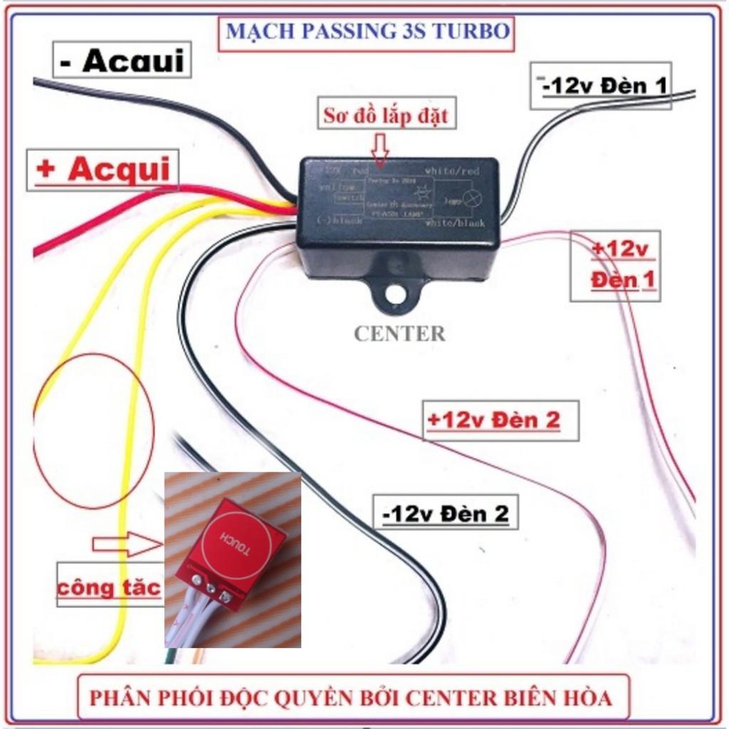 Mạch passing 3s cảm ứng xe máy bật tắt kiêm đá chớp đèn trợ sáng xe máy mẫu mới loại tốt