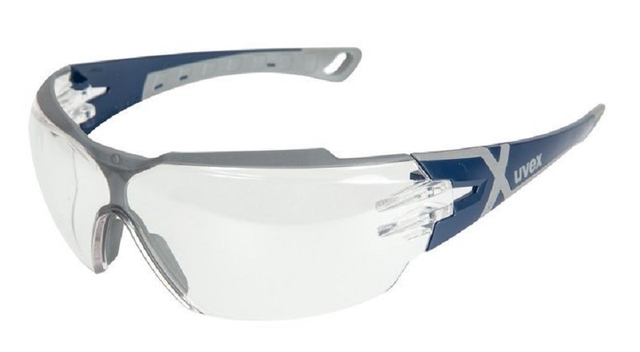 Kính bảo hộ UVEX PHEOS CX2 kính chống bụi chống hơi nước chống trầy xước vượt trội Chống tia UV mắt kính đi xe máy lao động tròng trắng gọng xanh, mã 9198257
