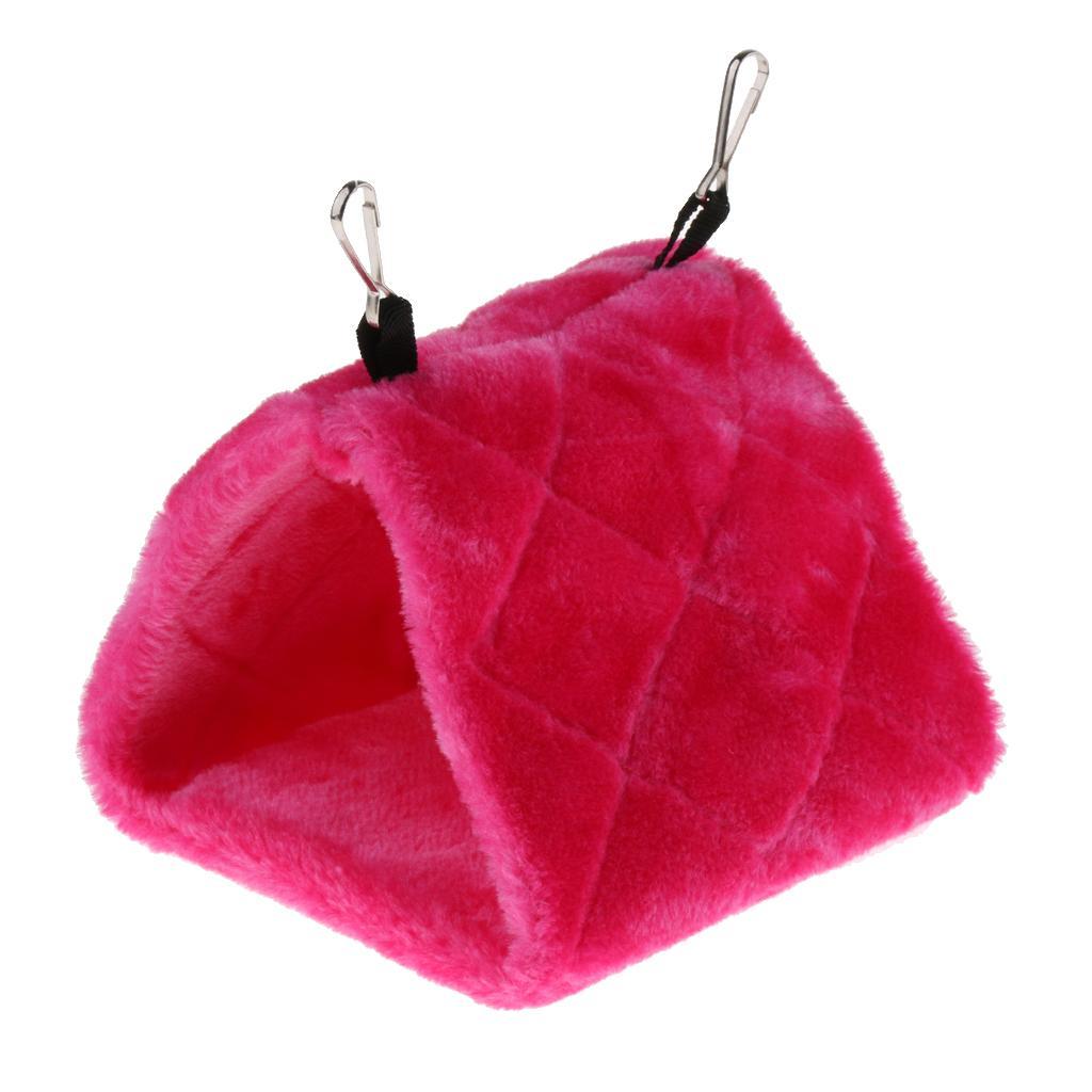 Comfortable Warm Plush Bed Bird Cage Hanging Toy Parrot Swing Hammock - S.