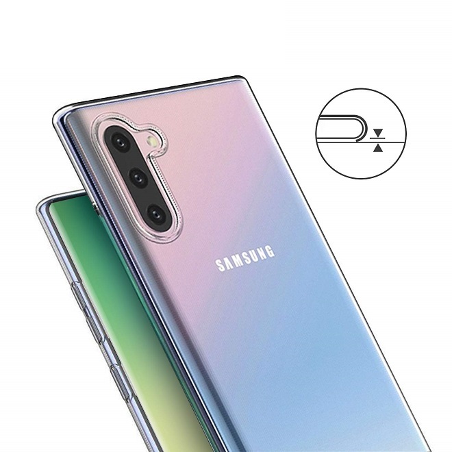 Ốp lưng silicon dẻo trong suốt cho SamSung Galaxy Note 10 siêu mỏng 0.6mm
