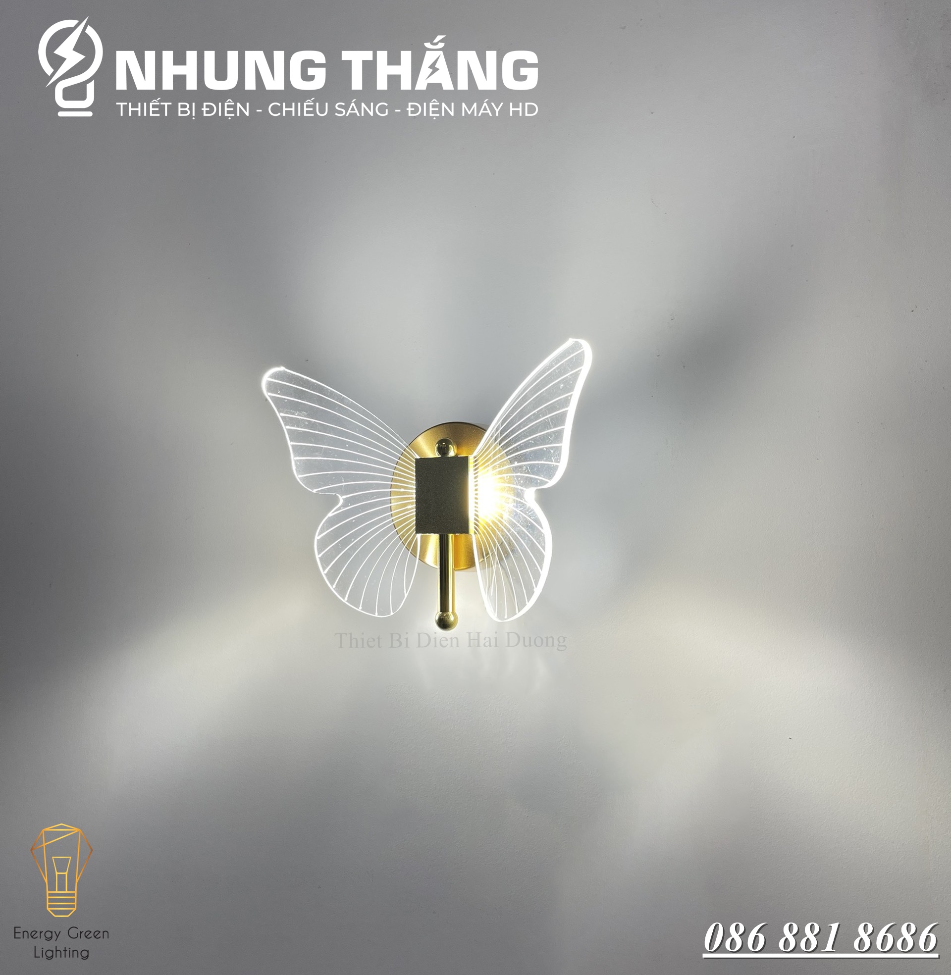 Đèn Tường LED Hình Con Bướm DT-279 Decor Vintage - 3 Chế Độ Ánh Sáng - Trang Trí Trong Nhà , Cầu Thang , Hành Lang - Có Video