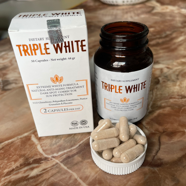 Viên Uống Triple White Glutathione Chống Nắng Trắng Da- Hộp 50 viên ( Hàng Chính Hãng )
