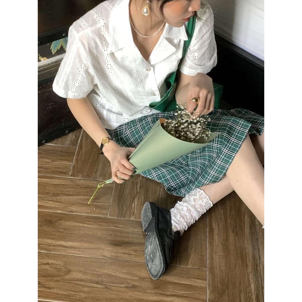 Sơ mi ren đục lỗ 32206 CHERRY COCO