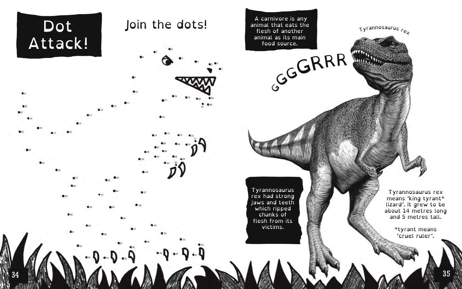 Sách - Boredom Buster Puzzle Activity Book of Dinosaurs by David Antram