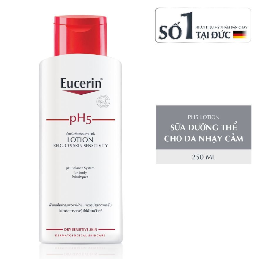 Sữa Dưỡng Thể Cho Da Nhạy Cảm Eucerin pH5 Skin Protection Lotion (250 ml) (Không Mùi)