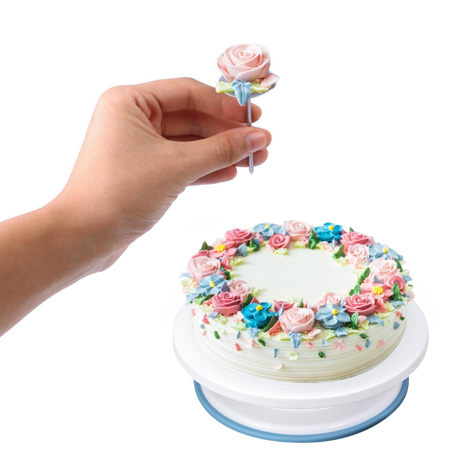 10.8 Inch Cake Rotating Turntable Revolving Cake Stand Non-slip Plastic Cake Display Stand