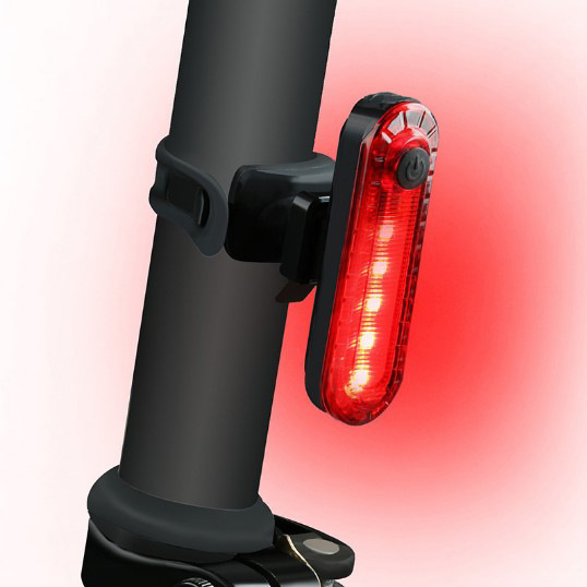 Đèn hậu cảnh báo cho xe đạp 5 bóng LED có cổng sạc USB [ kèm dây sạc