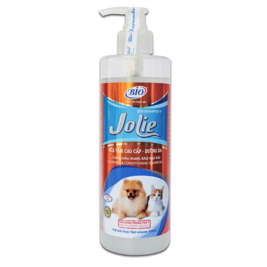 Sữa tắm thơm nhẹ nhàng dưỡng da dưỡng lông chống ve ghẻ - Jolie Premium 450ml