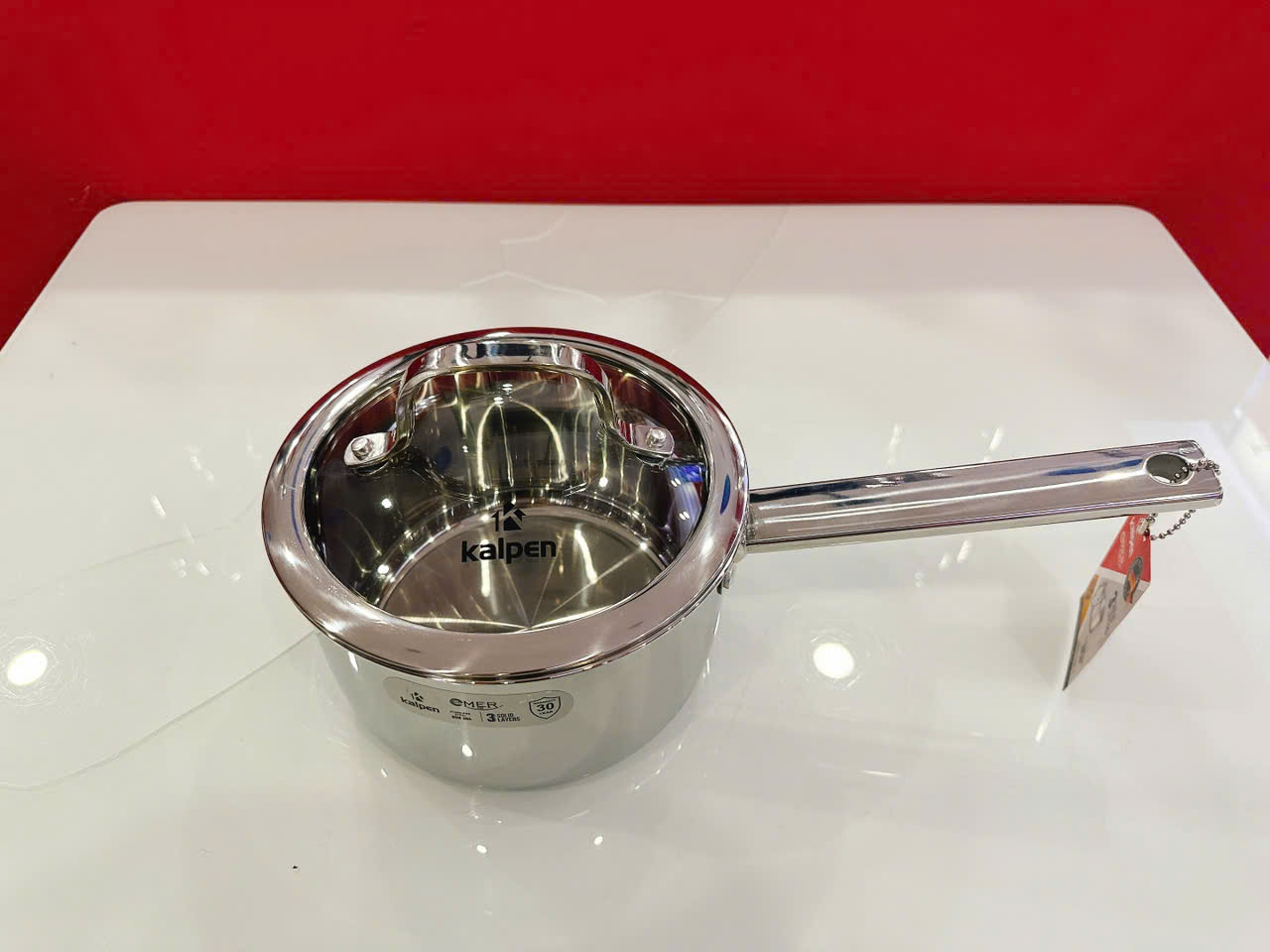 Quánh inox 3 lớp liền khối Kalpen Emer EM16 size 16cm - Hàng Đức, bảo hành 30 năm