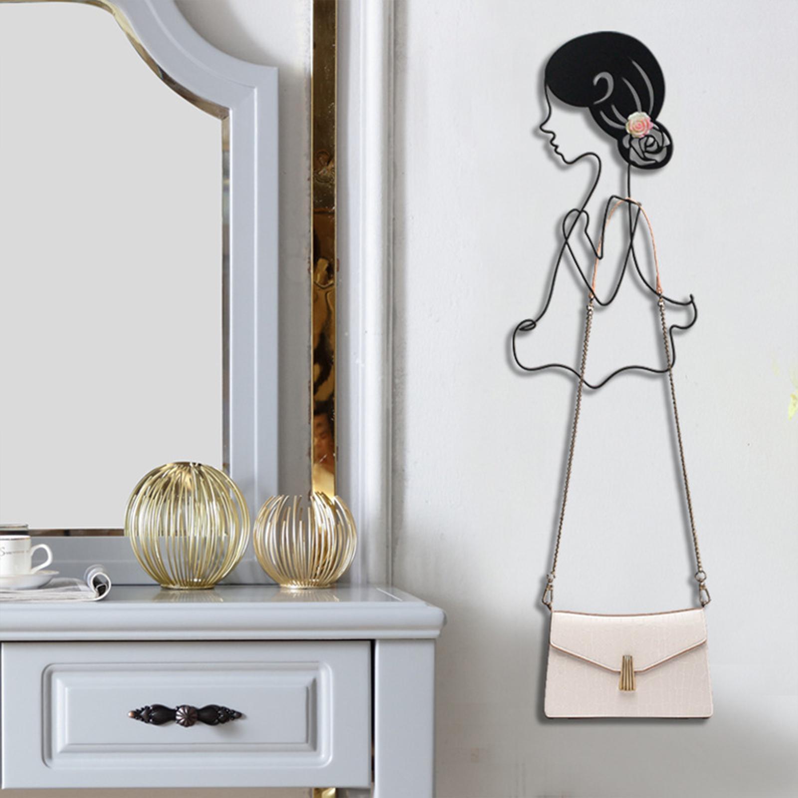 Silhouette Wall Sculptures Wall Hanger Background Girls Metal Wall Art Decor