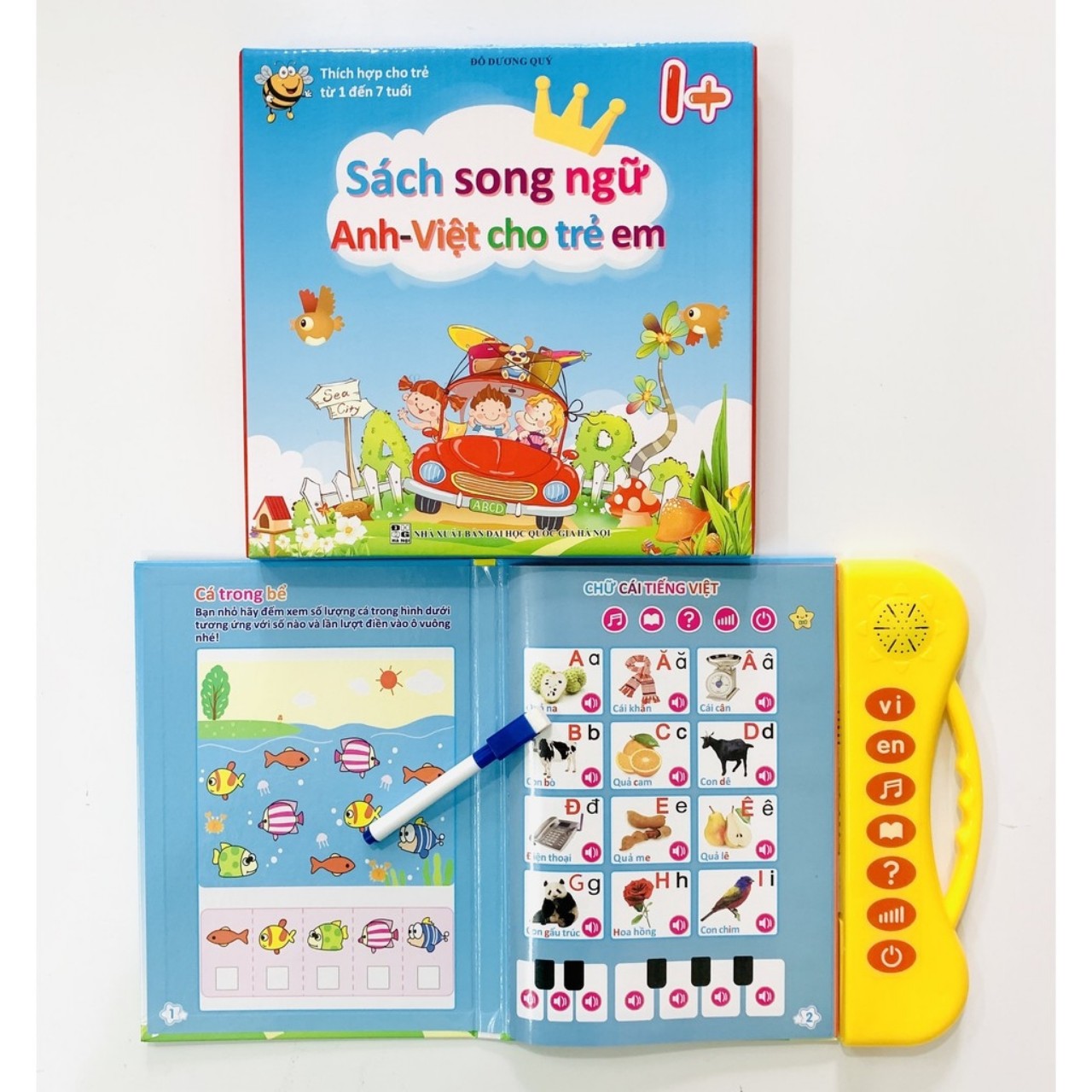 Sách nói điện tử song ngữ trẻ em (Bản nâng cấp 1+) - Sách quý điện tử song ngữ Anh – Việt cho bé - Có lựa chọn lấy thêm pin