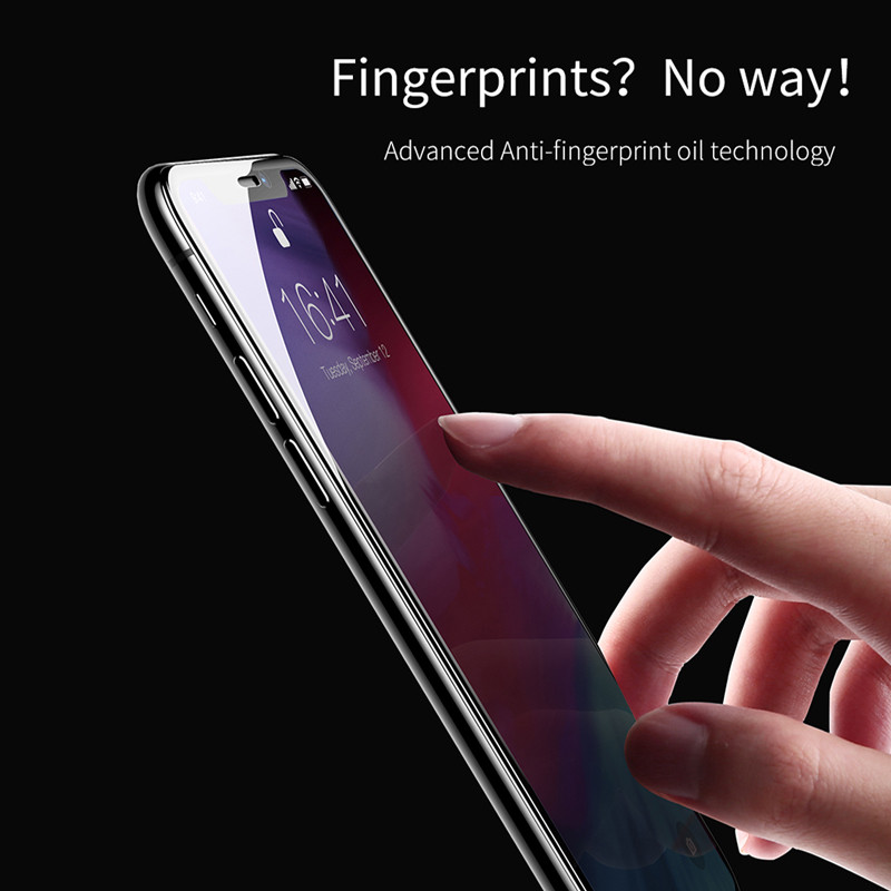 Miếng dán kính cường lực Full 3D Baseus cho iPhone XS MAX - Hàng chính hãng