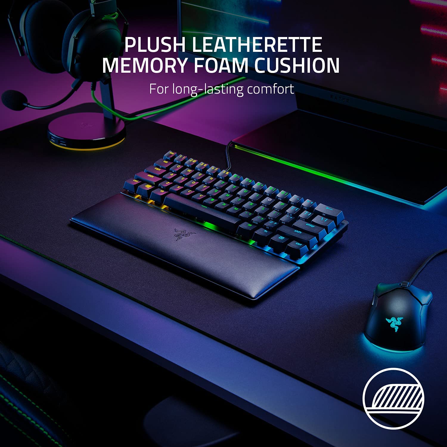 Kê tay bàn phím Razer Ergonomic Wrist Rest - Mới, hàng chính hãng