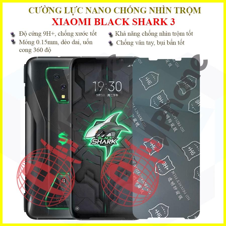 Dán chống nhìn trộm dành cho  Xiaomi Black Shark 3 - Dán cường lực dẻo nano 9H+