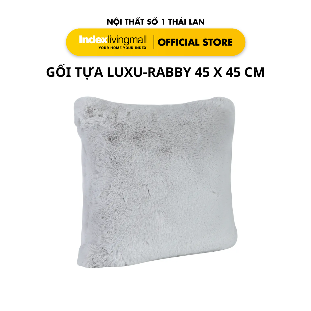 Gối Tựa Trang Trí LUXU - RABBY Mềm Mại, Màu Xám Sang Trọng 45x45x10 cm | Index Living Mall | Nội Thất Nhập Khẩu Thái Lan