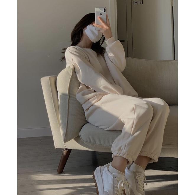 SET NỈ BÔNG THU ĐÔNGSET NỈ TRƠN BASIC SET NỈ DÀI TAY