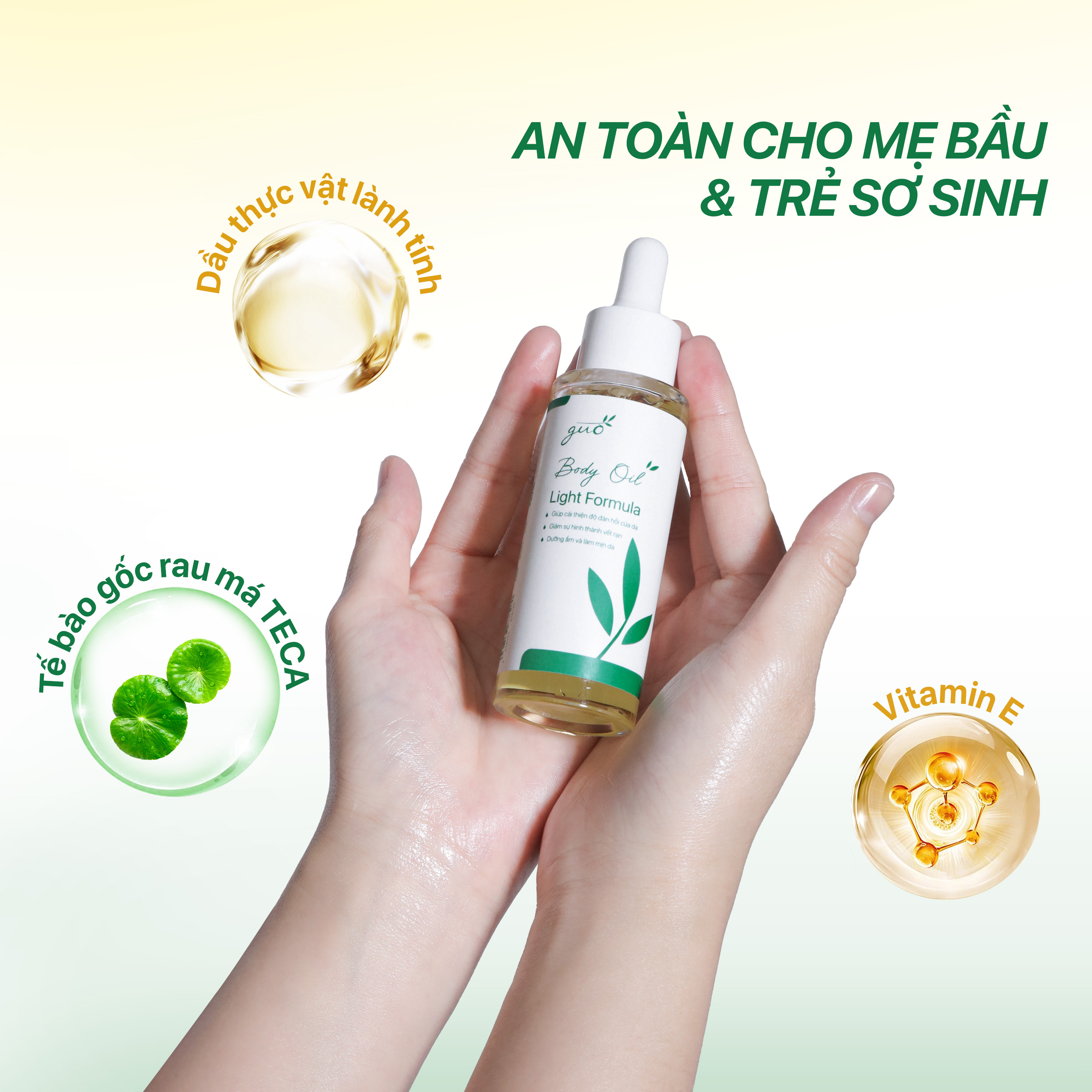 Dầu Dưỡng Ẩm Ngừa Rạn Cho Bà Bầu - GUO Body Oil Light Formula 50ml
