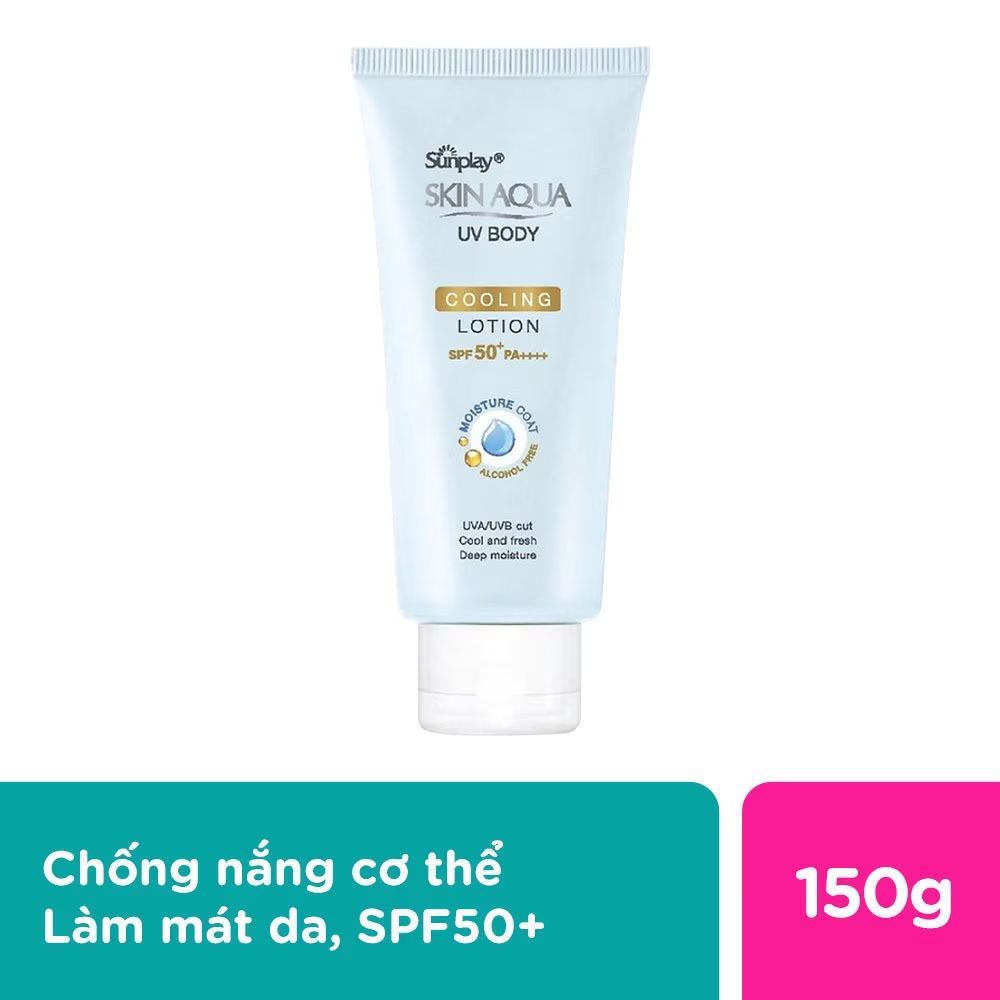 Chống Nắng Sunplay Skin Aqua UV Body Cooling Body Lotion Dưỡng Thể Mát Lạnh SPF50+ PA++++ 150g