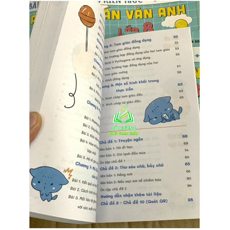 Sách - Sổ Tay SKETCHNOTE Toán Văn Anh Lớp 8, Kiến Thức Và Bài Tập Lớp 8
