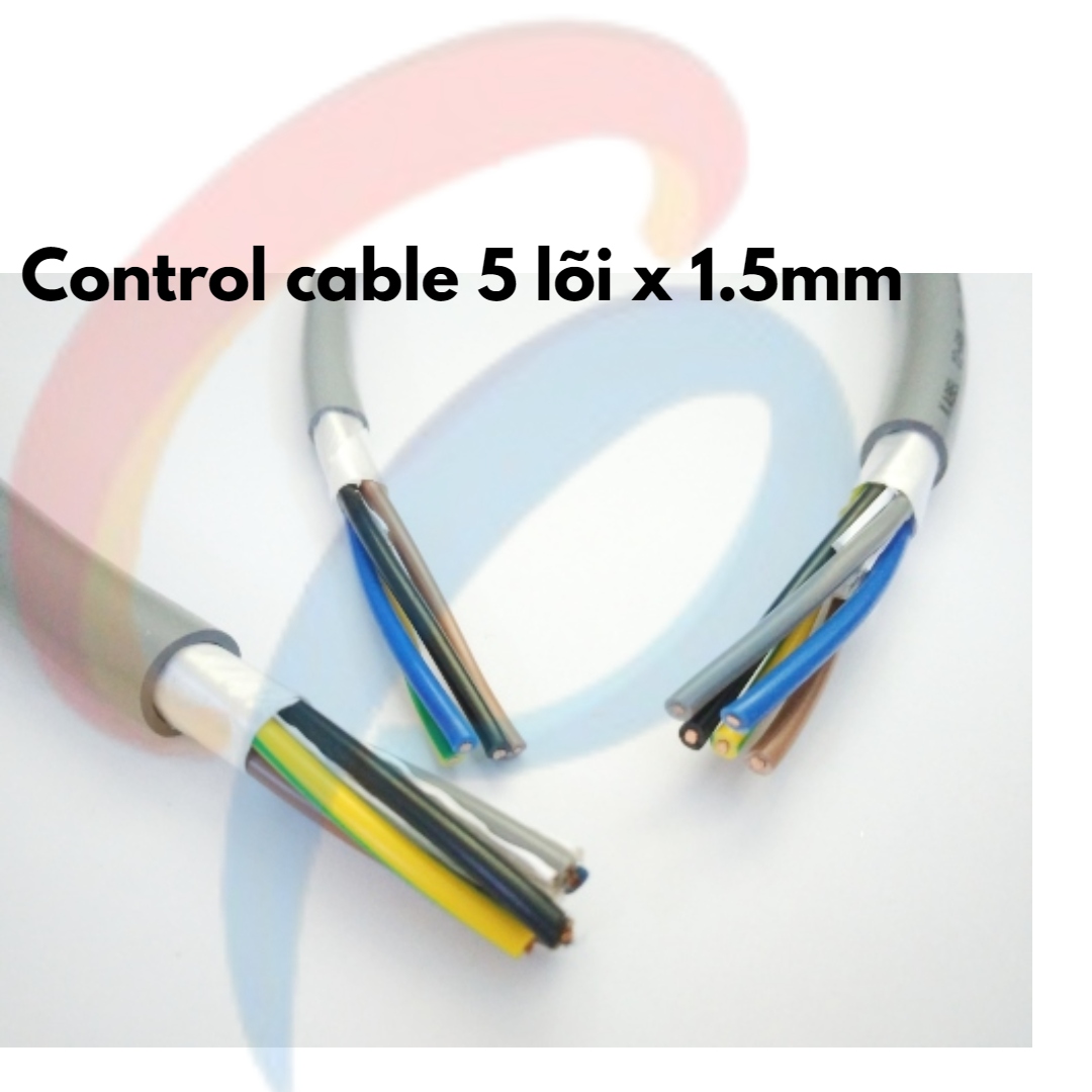 Cáp điều khiển 5 lõi x 1.5mm không lưới chống nhiễu điện áp 500 volt vỏ bọc PVC