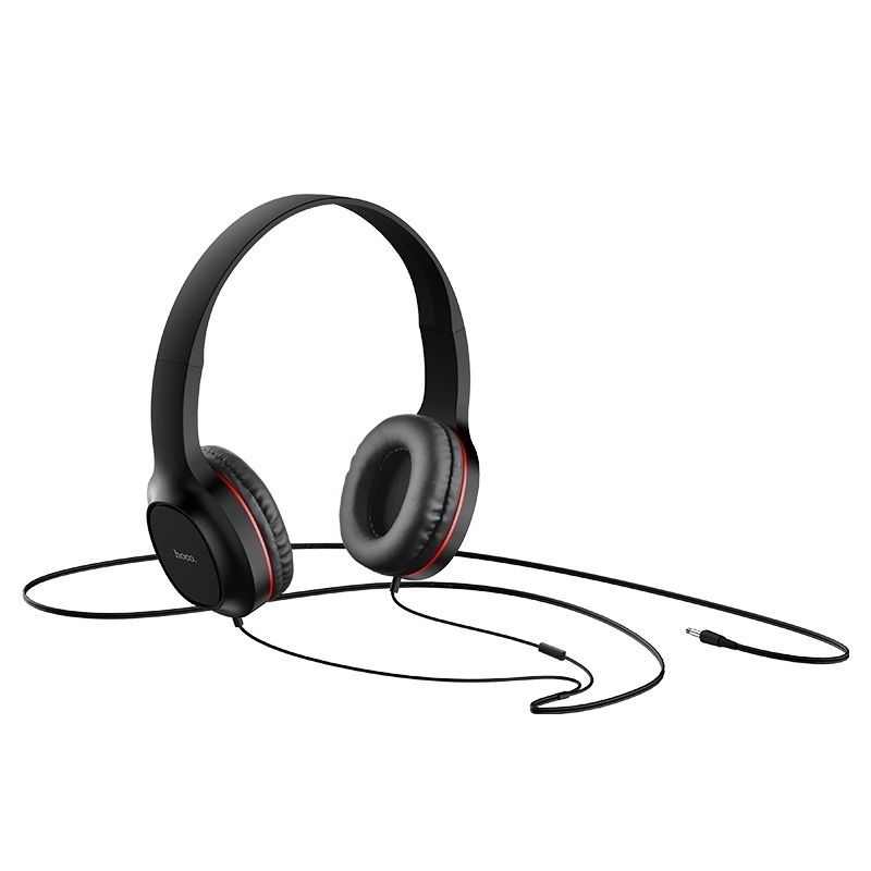 Hình ảnh Bộ đôi tai nghe chụp tai và nhét tai có dây Hoco W24 Enlighten âm thanh cực hay - Hàng Chính Hãng