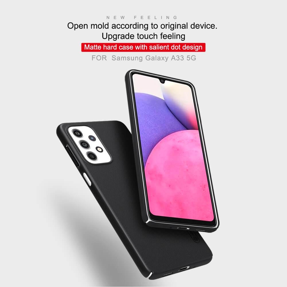 Ốp lưng nhựa cứng PC sần không bám vân tay cho Samsung Galaxy A33 5G- Hàng chính hãng.