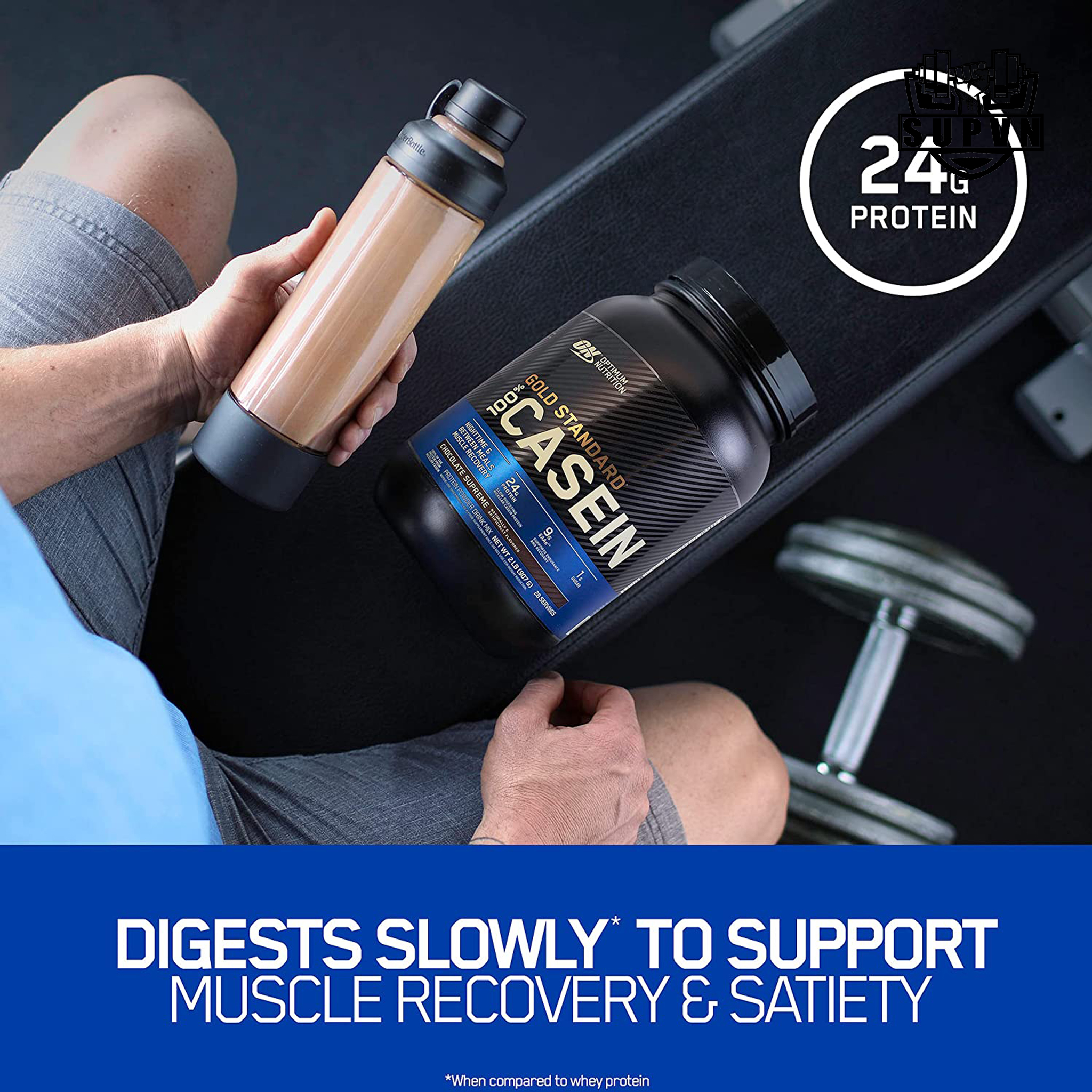 100% Casein ON Gold Standard (4lbs - 53 Serving) - Sữa Tăng Cơ, Nuôi Cơ Ban Đêm Chống Dị Hóa Cơ