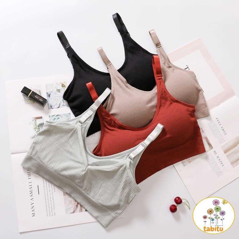 Áo bra nữ len gân tăm đẹp 2 dây hở lưng chữ U giá rẻ giá rẻ siêu hot có dây điều chỉnh B06