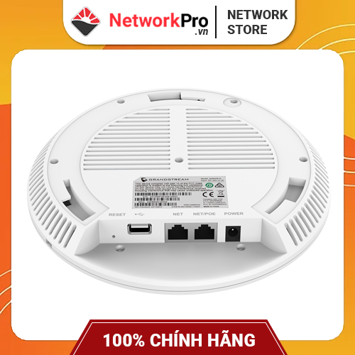 Bộ Phát WiFi Grandstream GWN7615 (Hàng Chính Hãng) - Hỗ Trợ 200+ User, Chuẩn AC MU-MIMO 1,75Gbps (Không Kèm Nguồn)