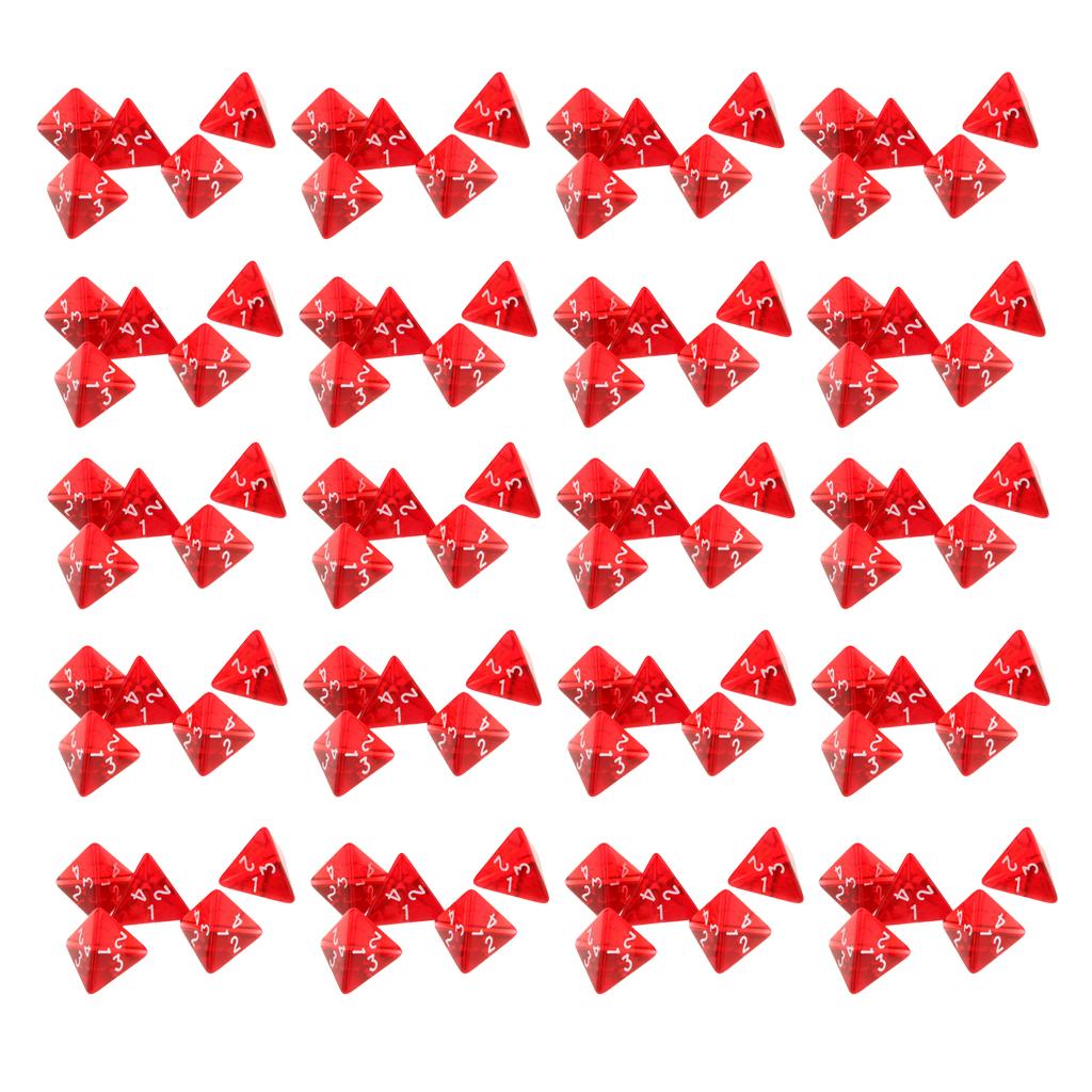 100 Viên Đá Quý Mặt Nhiều Hình Xúc Xắc Đa Diện Xúc Xắc D4 Cho D & D Trpg Trò Chơi