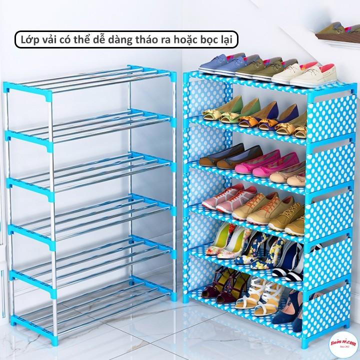 Kệ để giày 3D 6 tầng hoa văn đẹp mắt