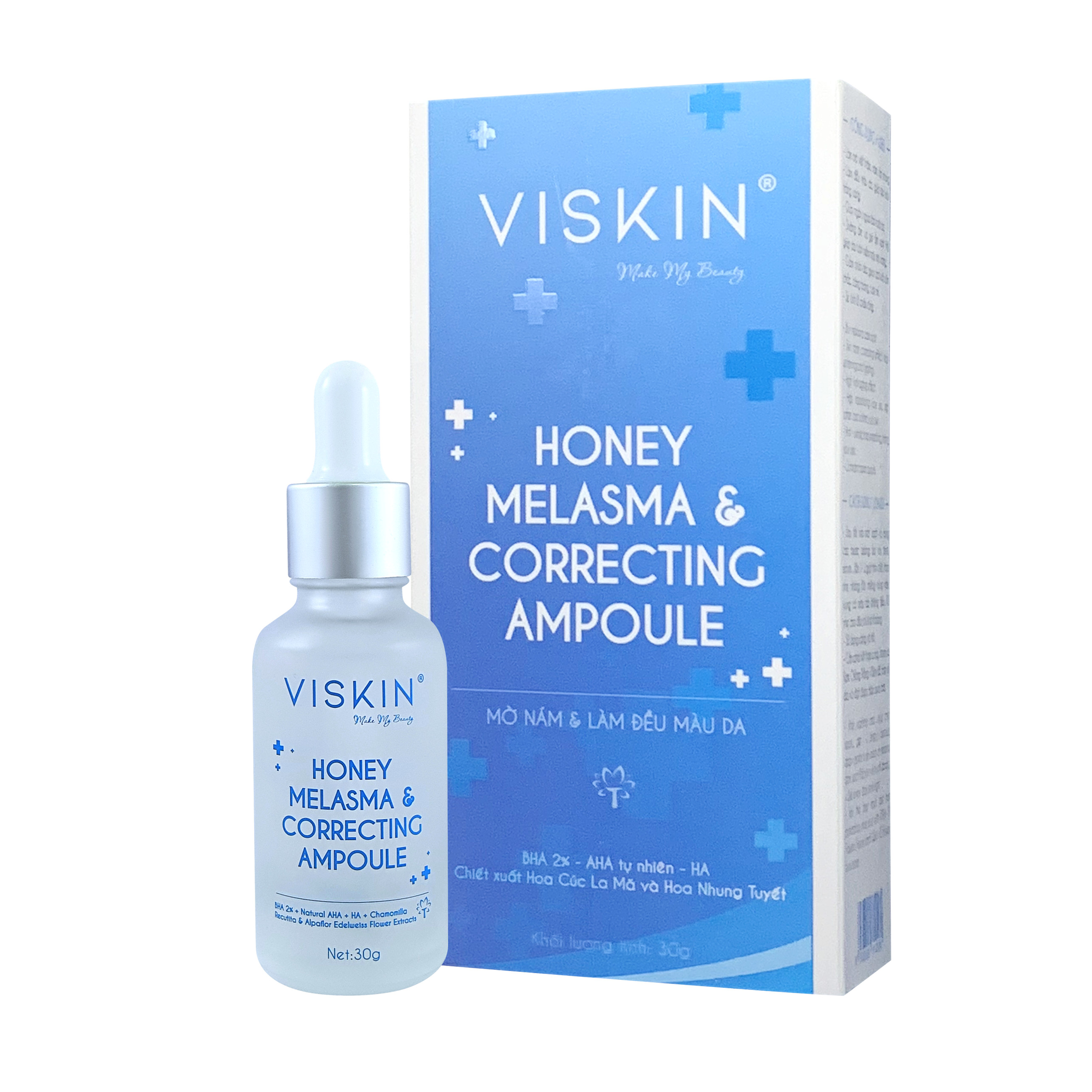 HONEY MELASMA &amp; CORRECTING AMPOULE - SIÊU TINH CHẤT MẬT ONG MỜ NÁM &amp; LÀM  ĐỀU MÀU DA