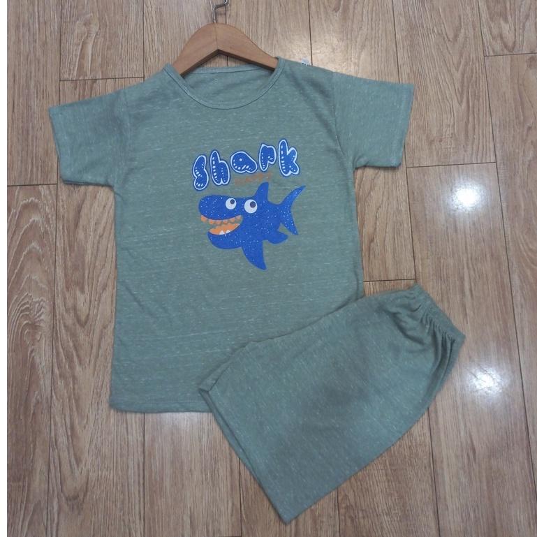 Bộ cộc tay in hình baby shark, hình ô tô cho bé trai Cizi.shop