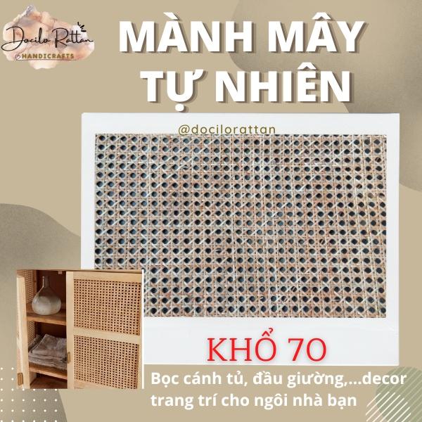 Mành lưới mây THẬT mắt cáo màu TỰ NHIÊN, màu TẨY TRẮNG bọc cảnh cửa, cánh tủ, đầu giường