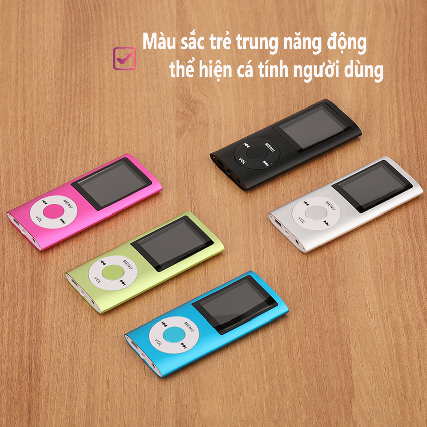 Máy nghe nhạc mp3 BTS kèm thẻ nhớ 8GB có FM, ghi âm, siêu tiết kiệm