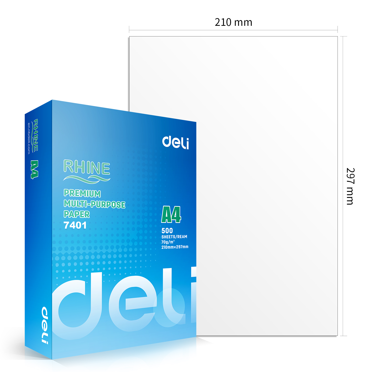 Giấy In Photo A4 70gsm Deli - Chống Thấm, Khử Tĩnh Điện - 1 Ram 500 Tờ - W7421