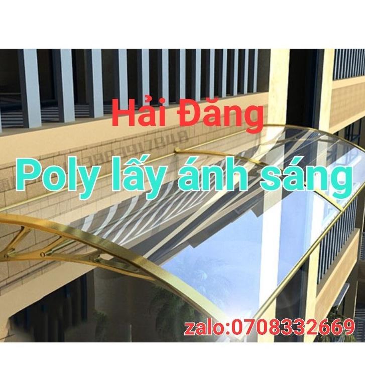 (Khổ cao 1,22m x Dày 8 zem) Tấm tôn nhựa phẳng POLY lấy sáng MÀU TRẮNG TRONG SUỐT ,( LOẠI 1)