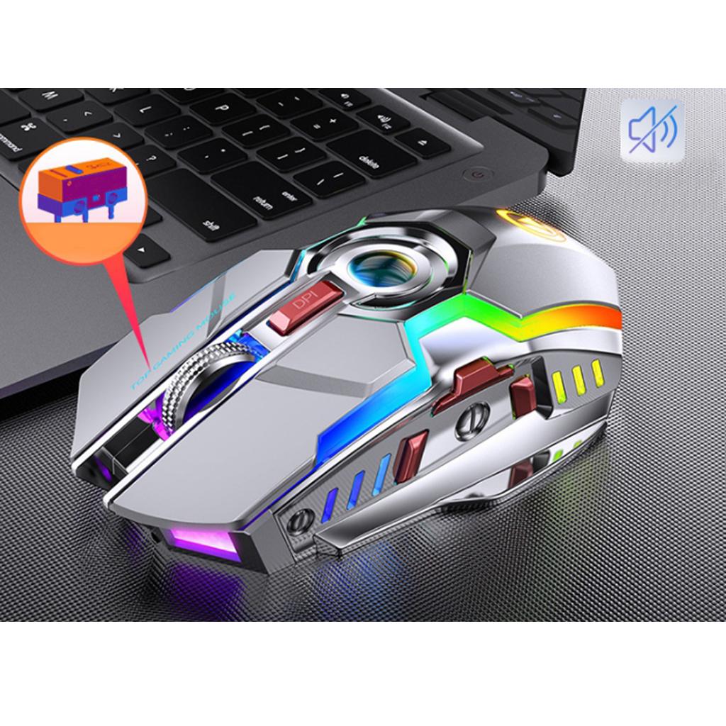 Wireless Mouse 2.4G Cordless Computer Mouse with USB Receiver Portable Mobile Mouse Optical Office Mice 3-Level DPI, 7 Buttons for Notebook, PC