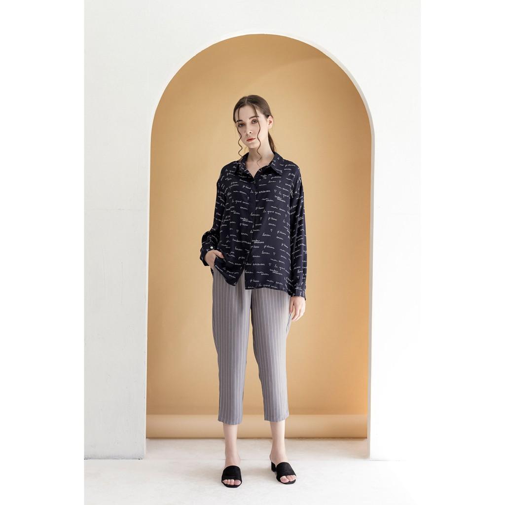 Quần baggy nữ Callia Sin pant Stripe ống suông