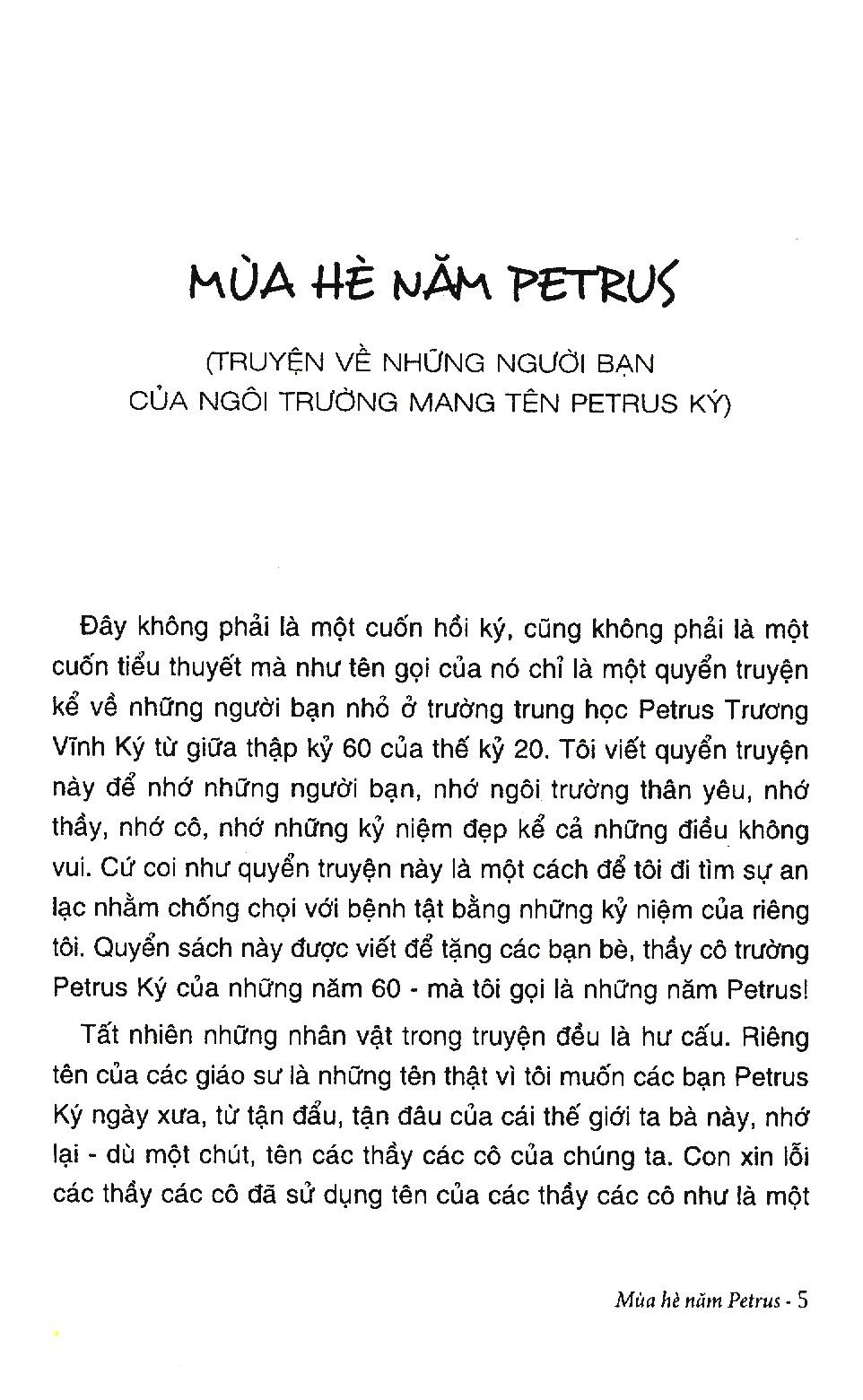 Mùa Hè Năm Petrus (Tái Bản 2019)