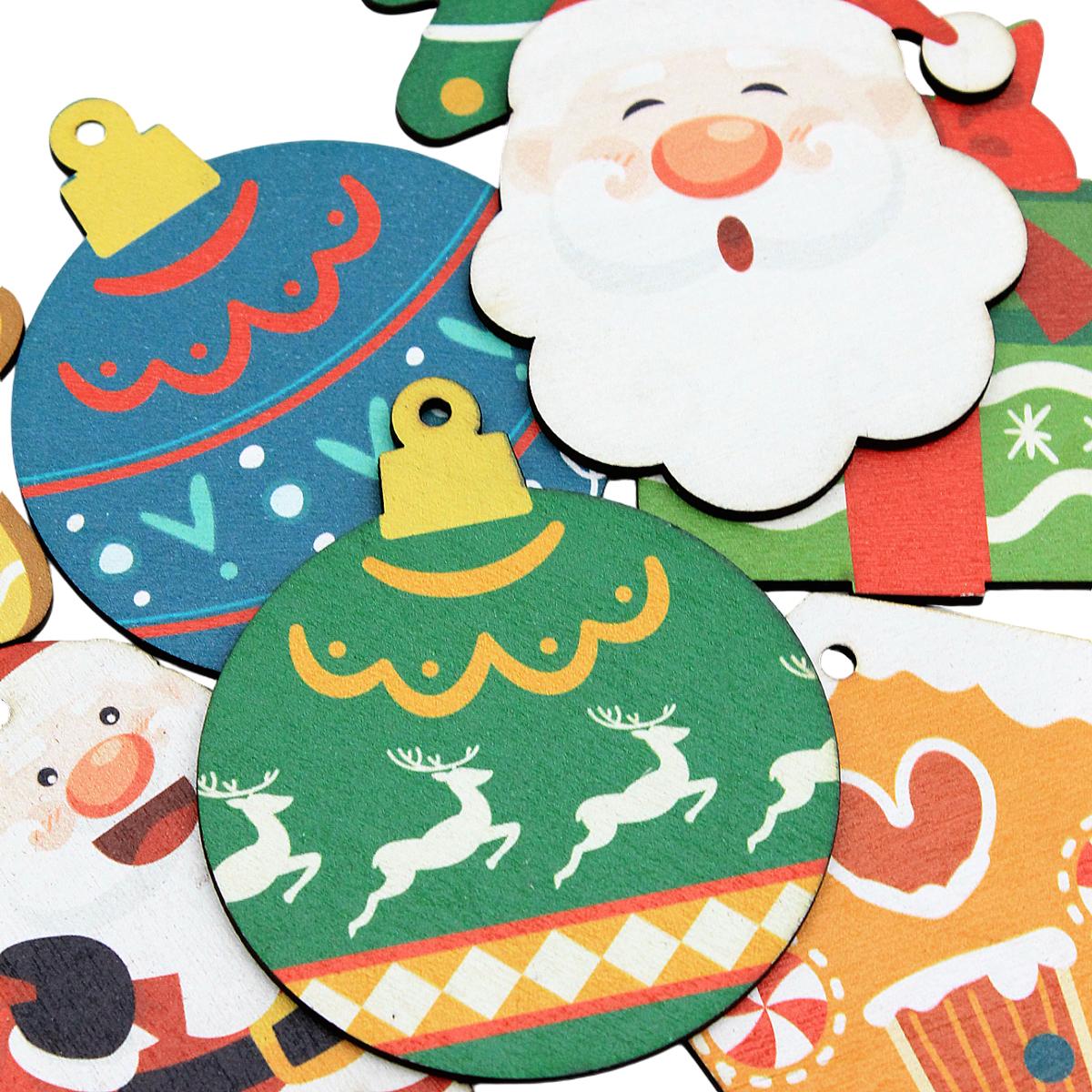 Dây Hình Gỗ Trang Trí Giáng Sinh - Bách Mộc - Set 8