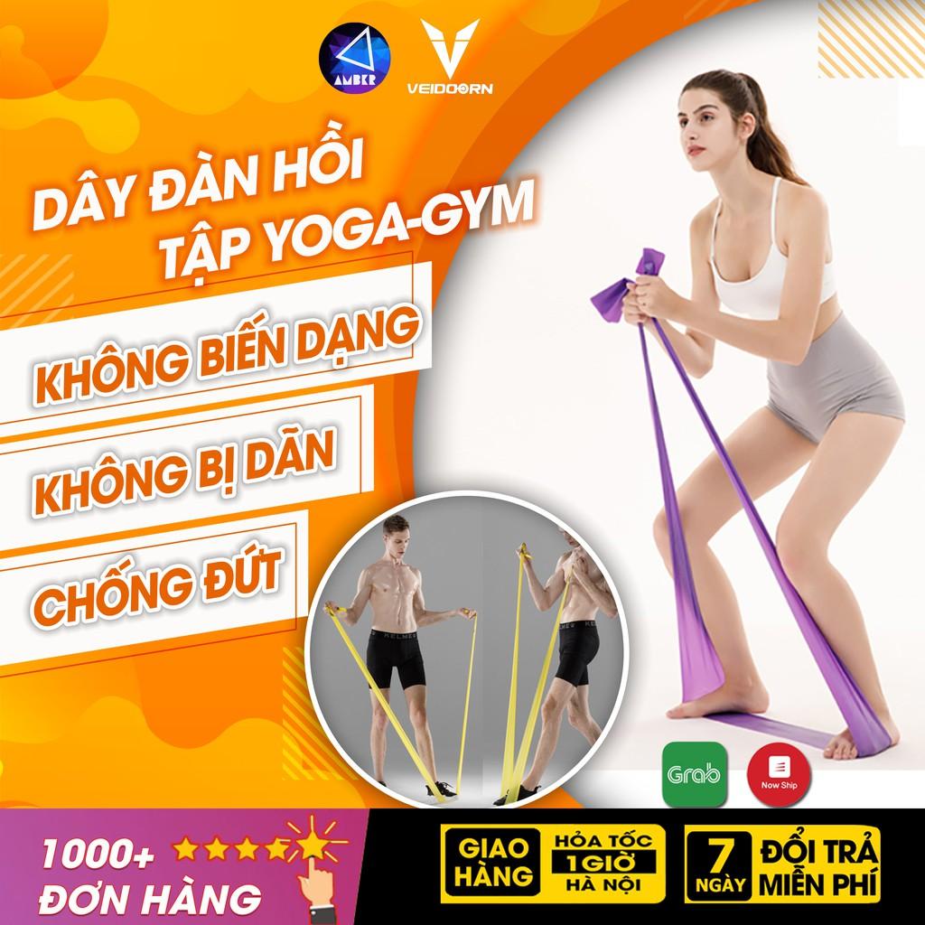 Dây Đàn Hồi Kháng Lực Veidoorn, Dây Thun Tập Yoga Gym, Dây Cao Su Tập Thể Dục, Phụ Kiện Tập Gym Nữ - AMBERVIETNAM