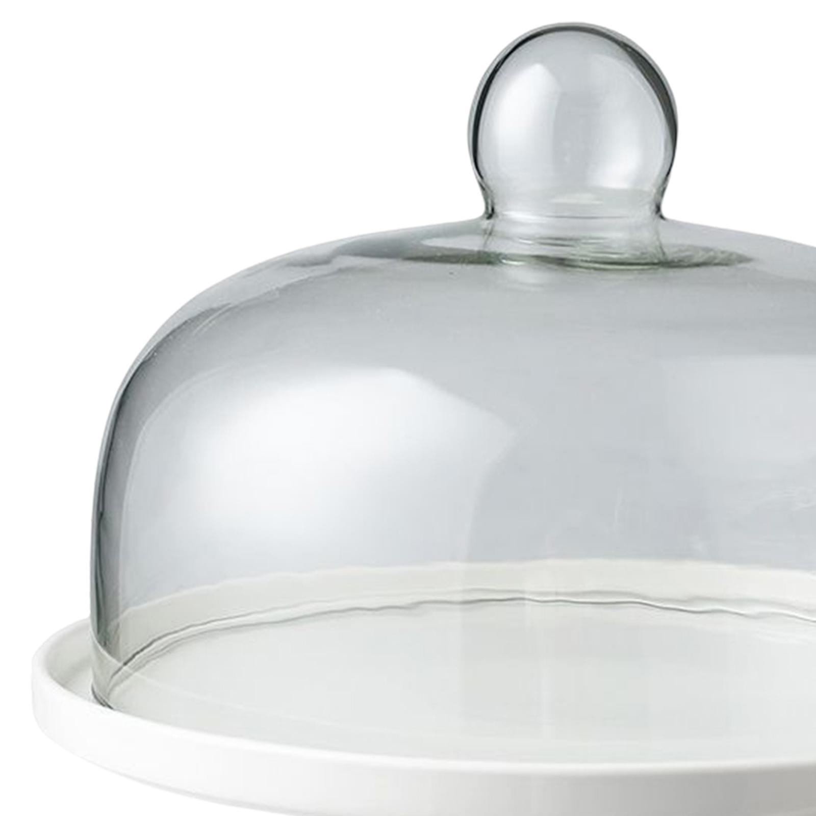 Round Cake Stand with Cover Serving Tray for Wedding Cheese Decor