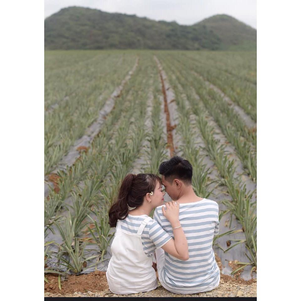 Áo đôi FREESHIP set đồ đôi váy yếm, quần kaki cao cấp nam nữ COUPLE AV198