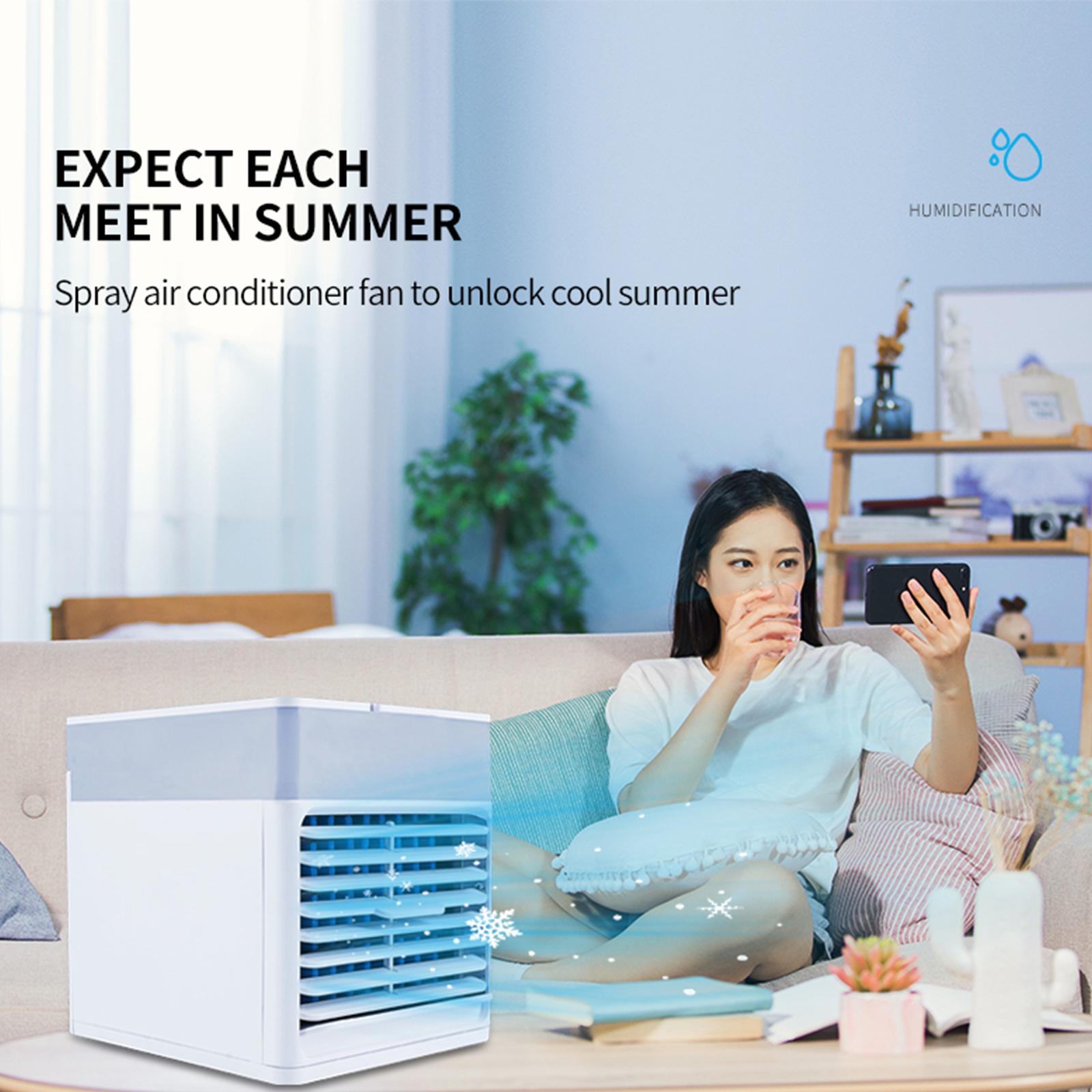 Máy Làm Mát Không Gian Nhỏ 500Ml Phun Sương Với 3 Tốc Độ Gió Yên Tĩnh Chạy Bằng Usb