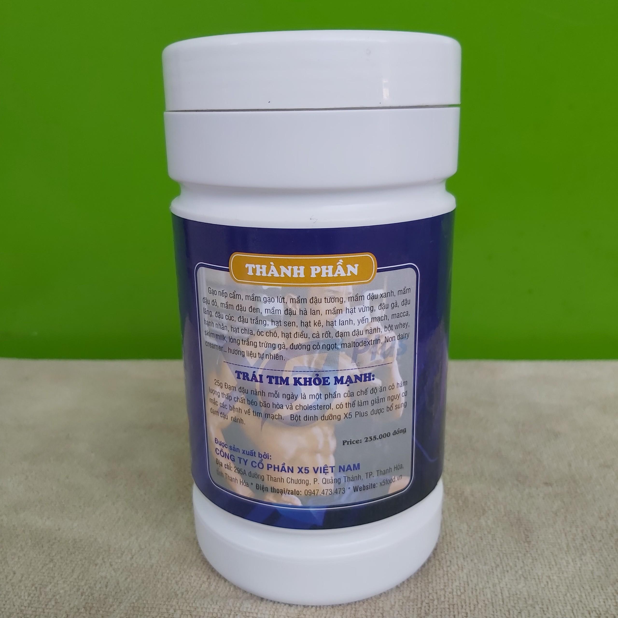 Combo 2 hộp bột ngũ cốc dinh dưỡng X5 dành cho người tập gym có whey, đạm đậu nành, Giúp Tăng Cơ, Giảm Mỡ