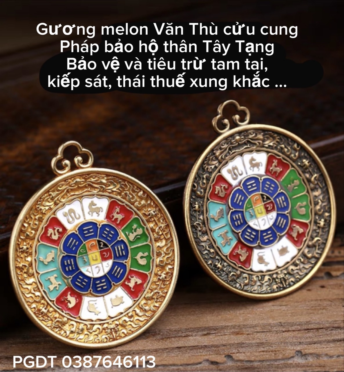 GƯƠNG MELON VĂN THÙ CỬU CUNG BÁT QUÁI