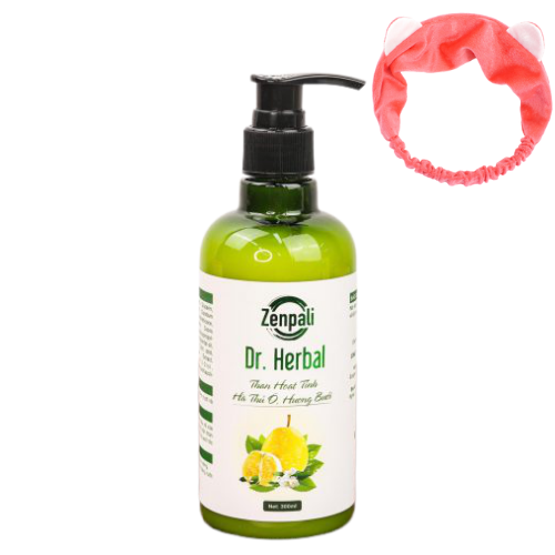 Dầu Xả Than Hoạt Tính Dr. Herbal Zenpali Ngăn Rụng Tóc Và Kích Thích Mọc Tóc Tặng Kèm Băng Đô Thời Trang